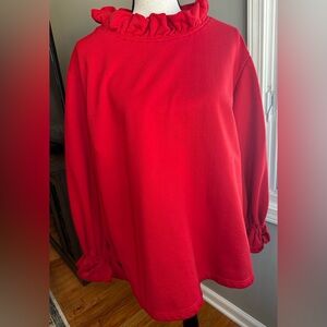 Elizabeth Wilson Designs Mary Louise Sweatshirt in Red Size 3XL XXXL